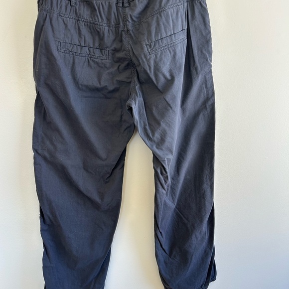 French Connection High Waisted 3-button grey blue Fit Wide-Leg Long Pant Size 10 - Picture 4 of 10